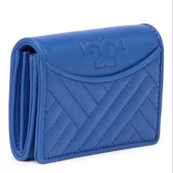 Tory Burch Mini Wallet Alexa foldable, Regal Blue / NWT - Picture 11 of 12